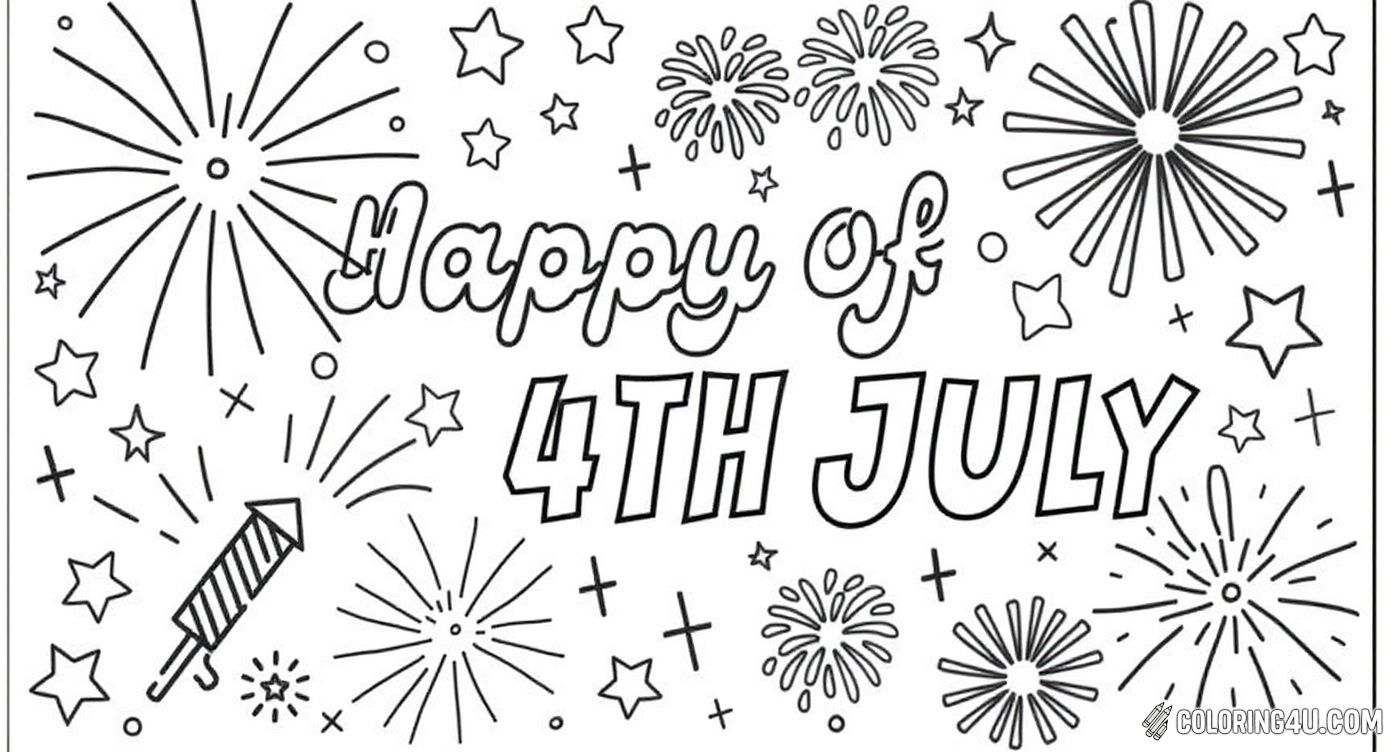 Happy 4th Of July Fireworks Explosion
