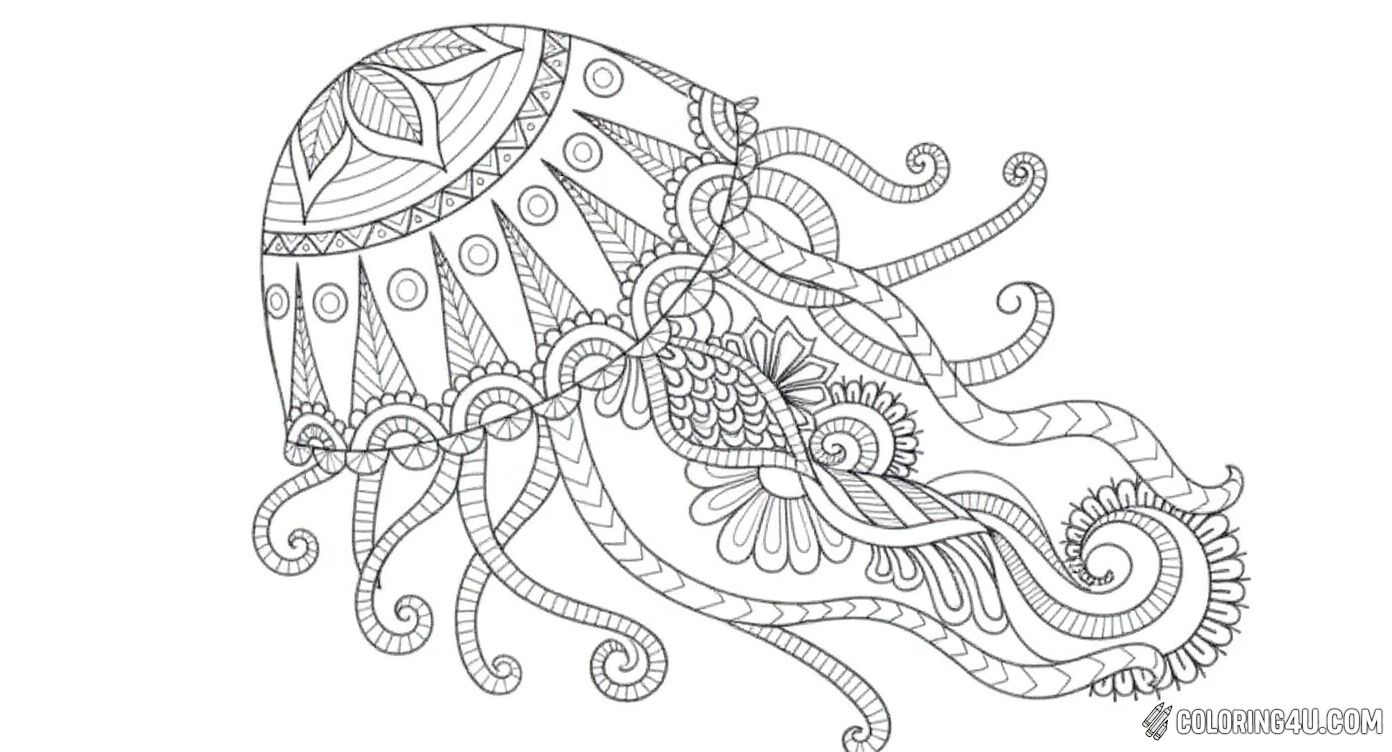 Dive into the underwater world with this intricate jellyfish mandala coloring page! Kids will enjoy bringing to life all the swirling patterns and delicate details while imagining the graceful movements of this ocean creature.