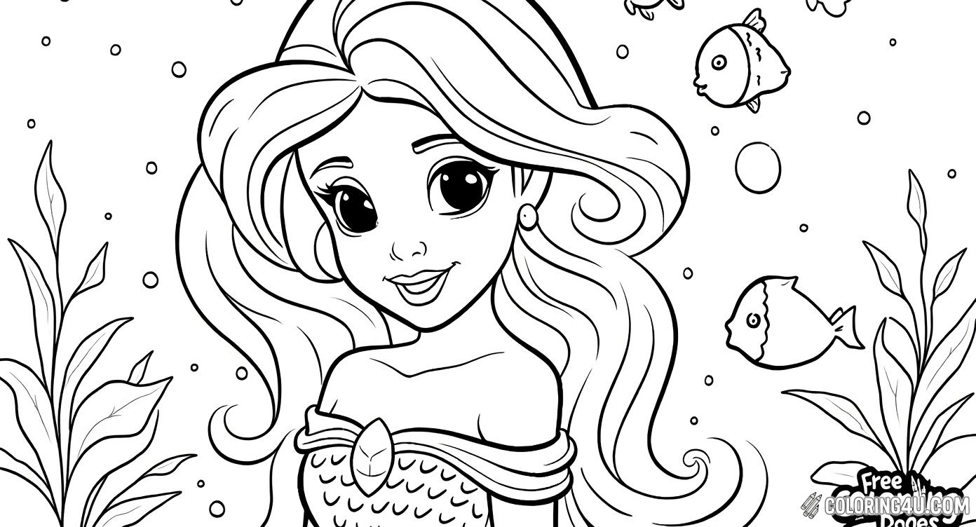 Ariel Little Mermaid Underwater Portrait