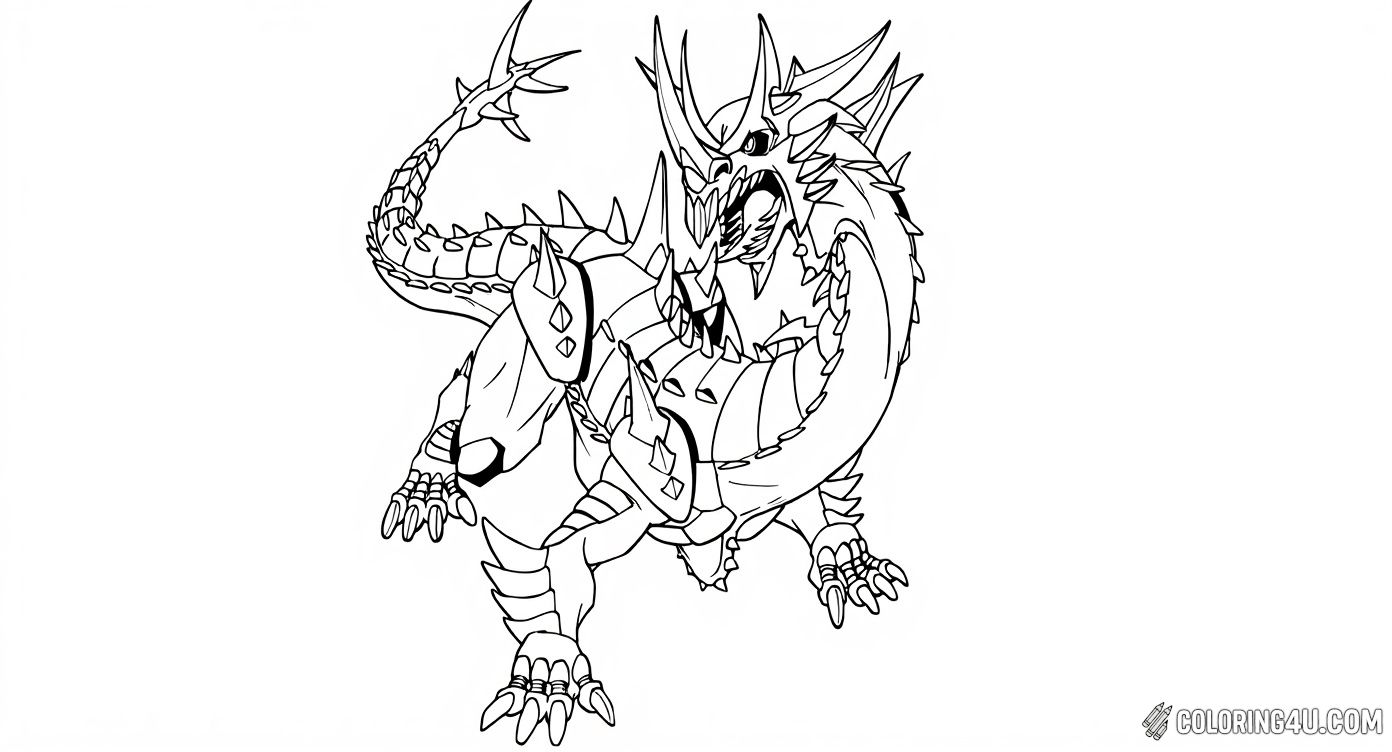Bakugan Armored Dragon Coloring Page