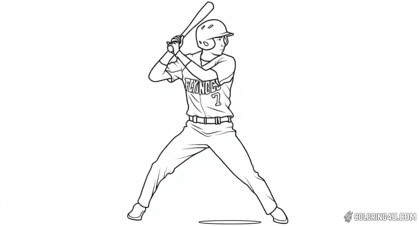 Baseball Player Standing Ready To Bat