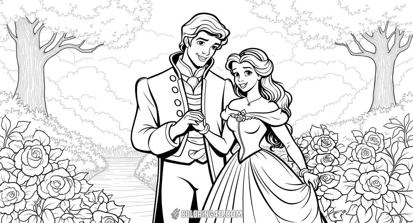 Beauty And The Beast Belle Prince Romantic Garden
