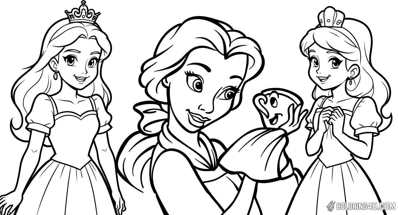 Disney Belle With Mrs Potts Charming Friends