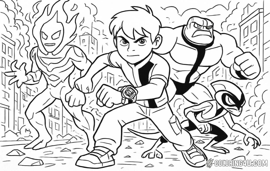 Ben 10 Aliens Fight Scene
