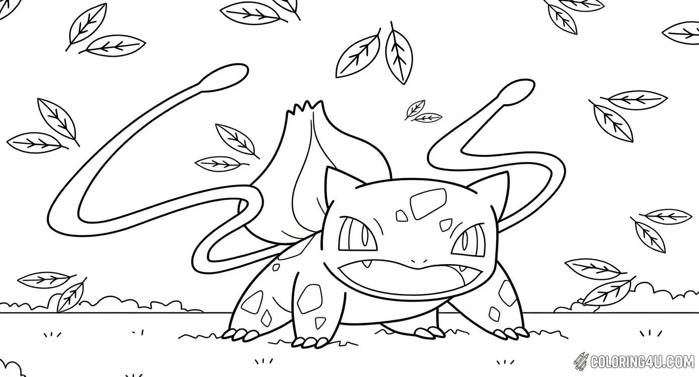 Bulbasaur Ready For Battle Pokemon Coloring