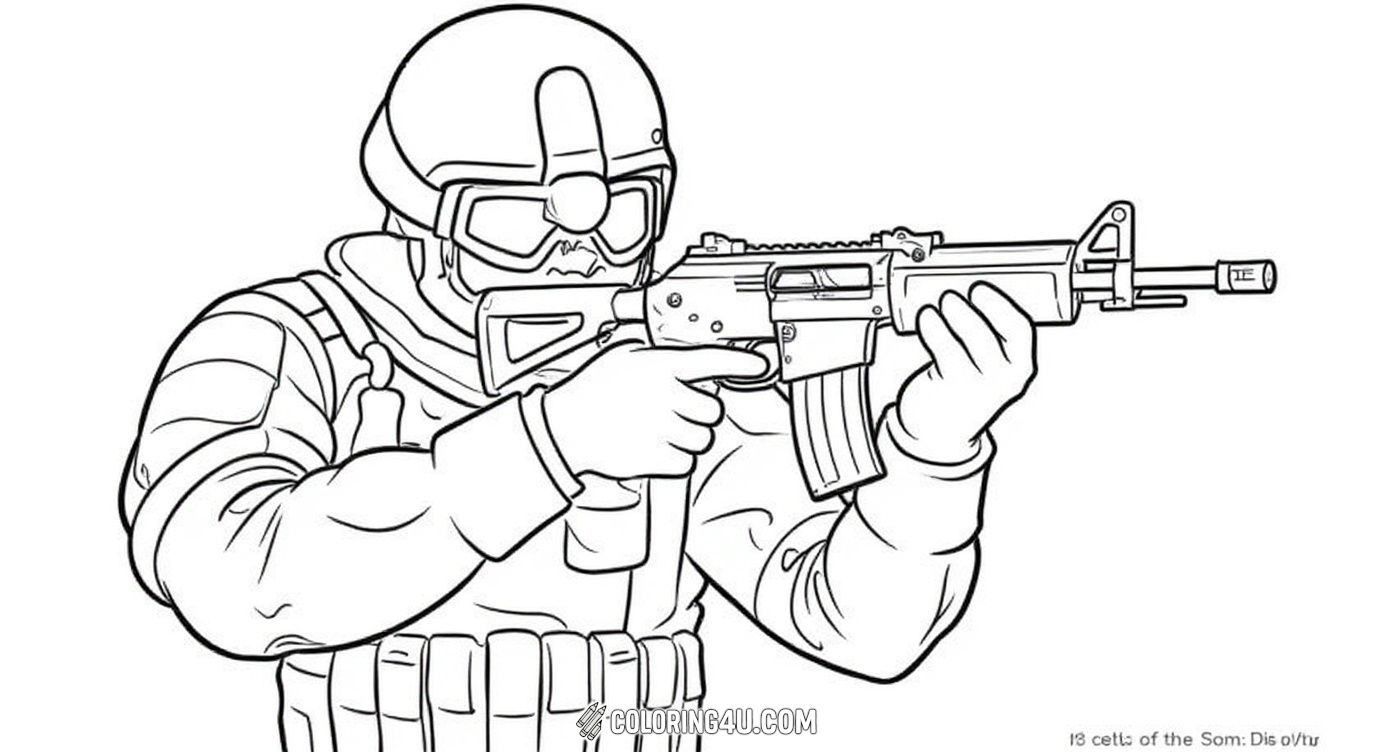 Call Of Duty Soldier Aiming Weapon