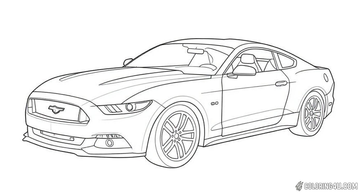 Ford Mustang Coupe Coloring Page