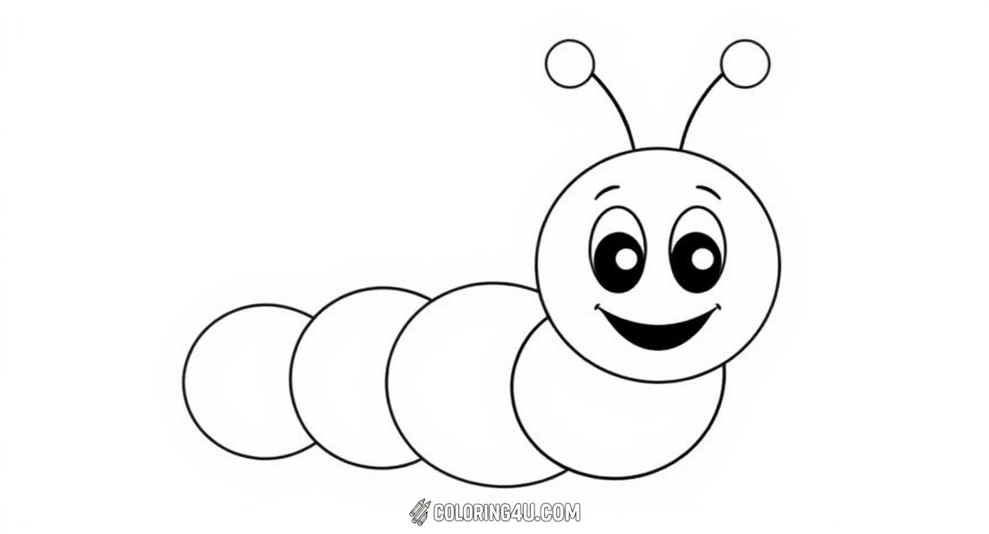 Smiling Simple Rounded Caterpillar