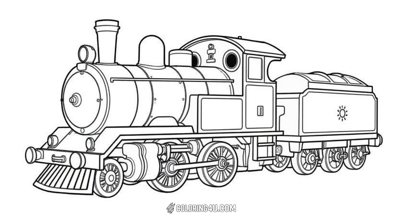 Get creative with this coloring page of Choo Choo Charles, the spider-legged train! Shown from a side angle, this train has large, claw-like legs and a fierce grin that makes it perfect for kids who love creepy and cool creatures to color.