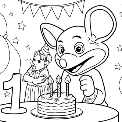 Printable coloring page of Thumb from the Chuck E Cheese category.