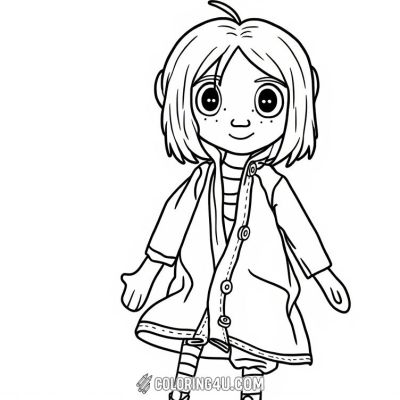 Printable coloring page of Thumb from the Coraline category.