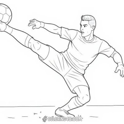 Printable coloring page of Thumb from the Cristiano Ronaldo category.