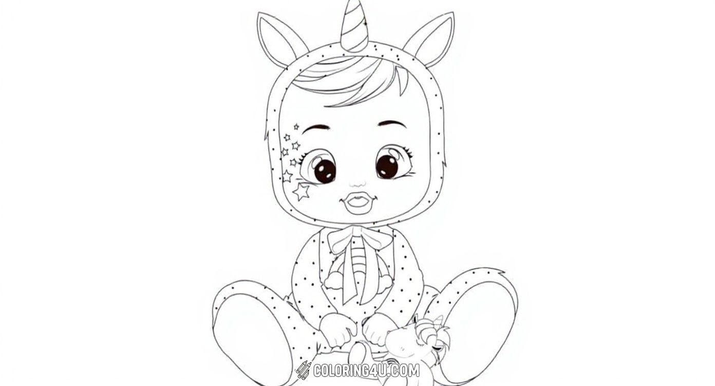 Cry Babies Baby In Unicorn Costume
