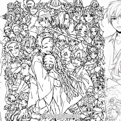 Printable coloring page of Thumb from the Demon Slayer category.
