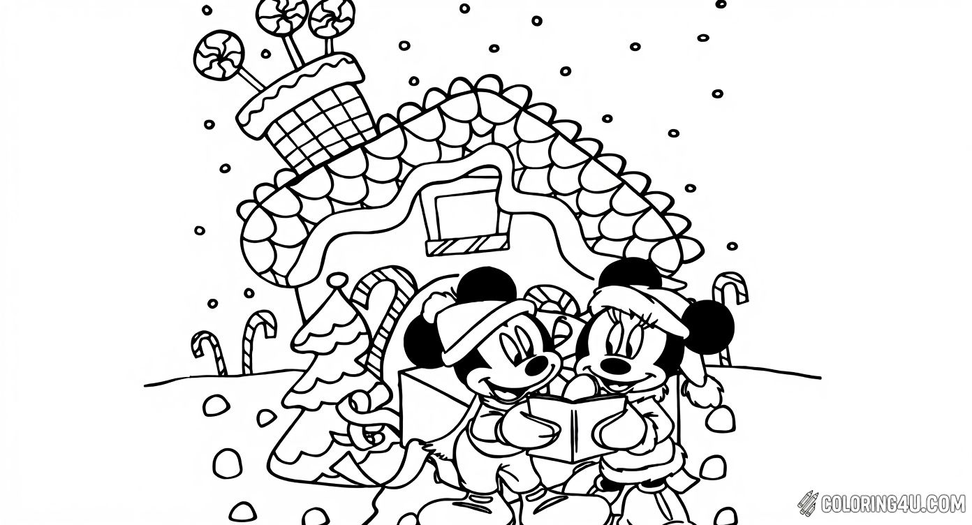 Mickey Minnie Gingerbread House Christmas
