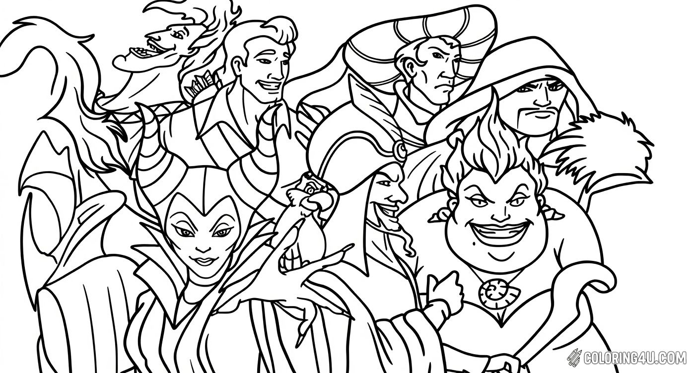 Disney Villains Maleficent Jafar Hades Ursula