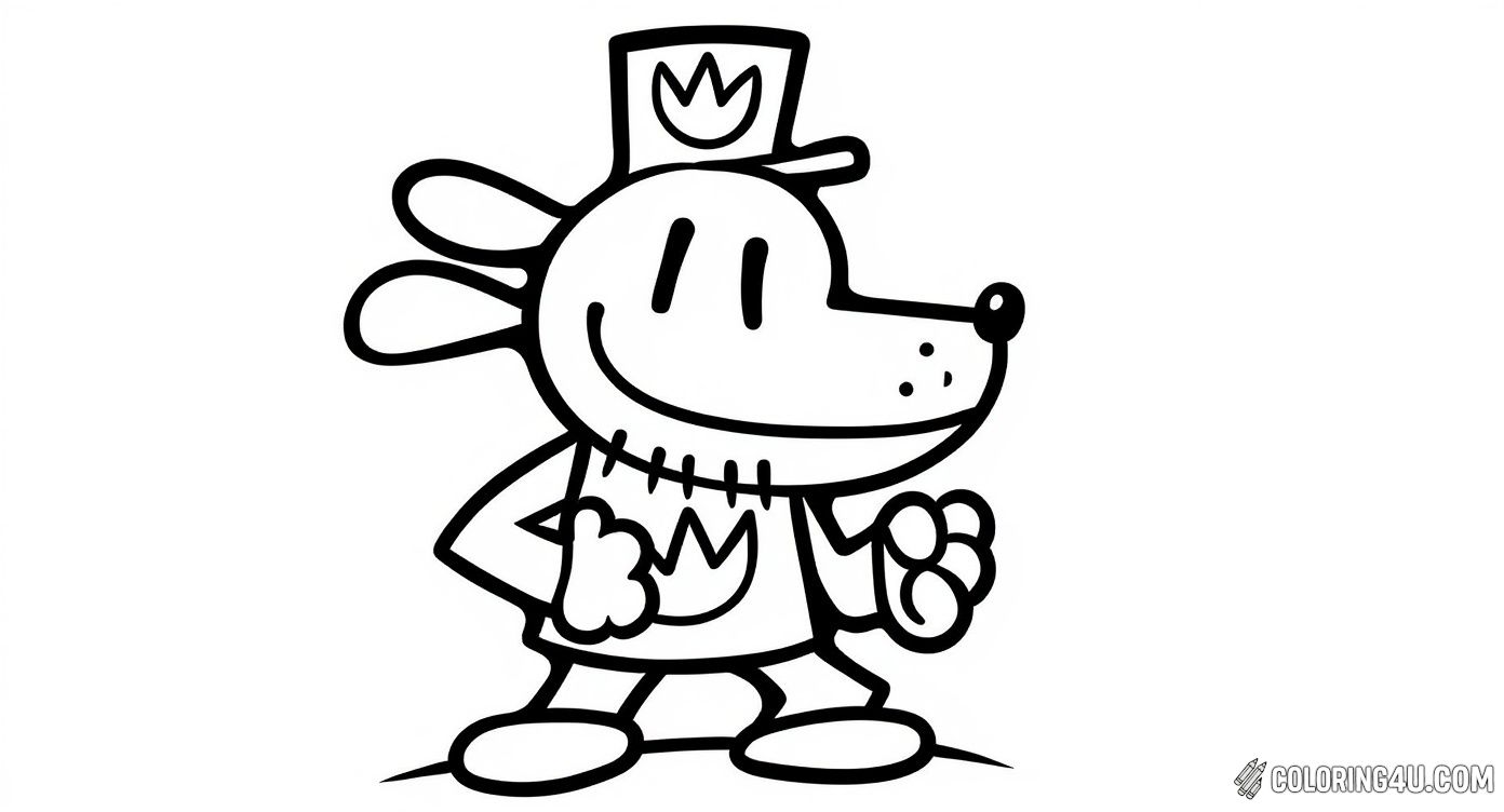 Simple Dog Man Standing Proud