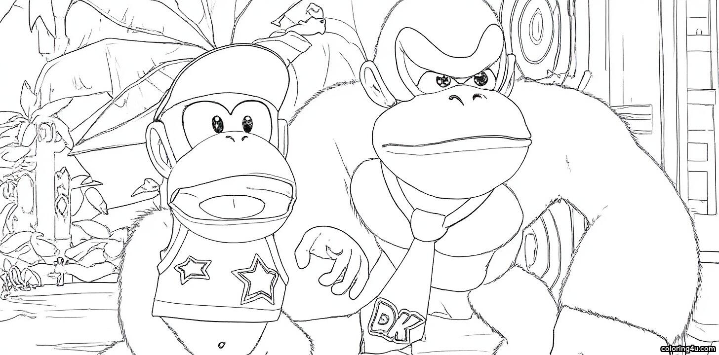Donkey Kong And Diddy Kong Together