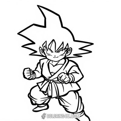 Printable coloring page of Thumb from the Dragon Ball Z category.
