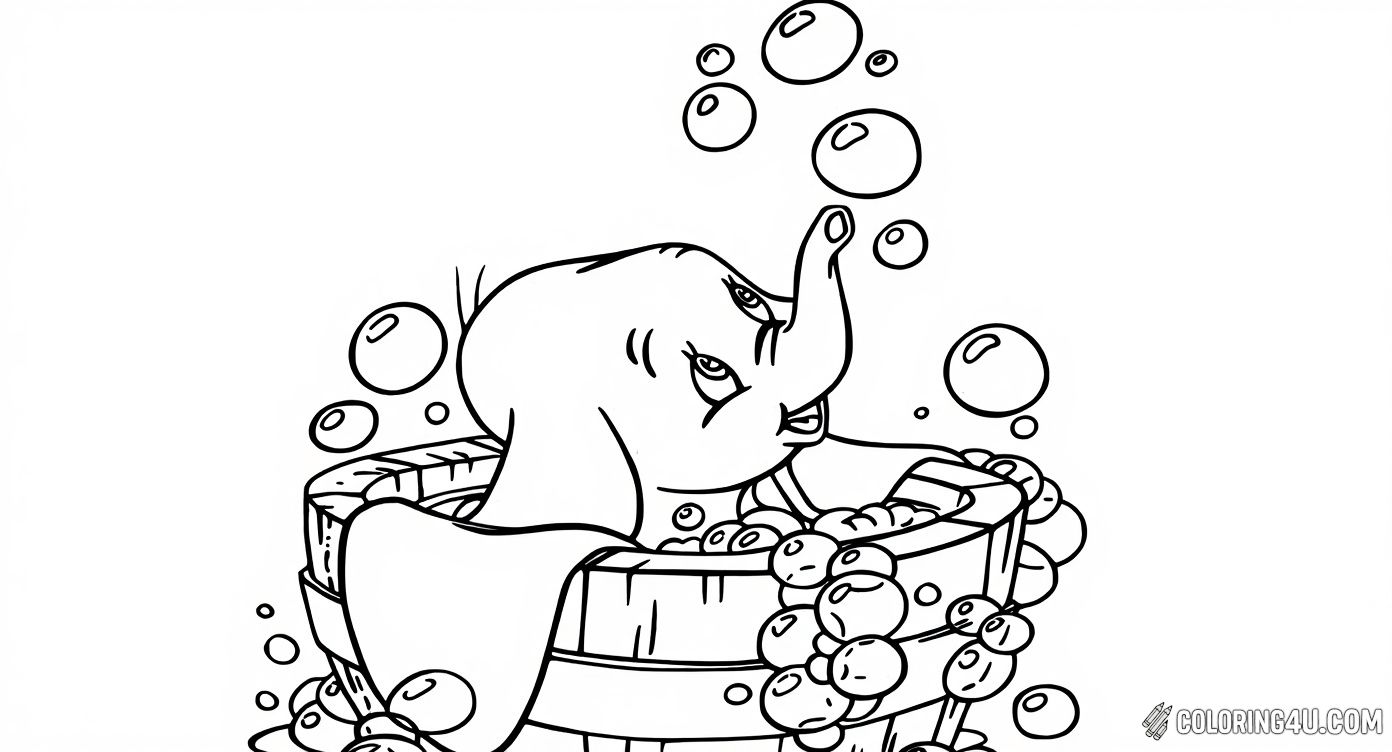 Dumbo Baby Elephant Bath Time