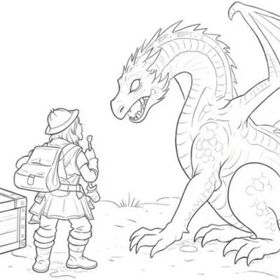 Printable coloring page of Thumb from the Dungeons And Dragons category.