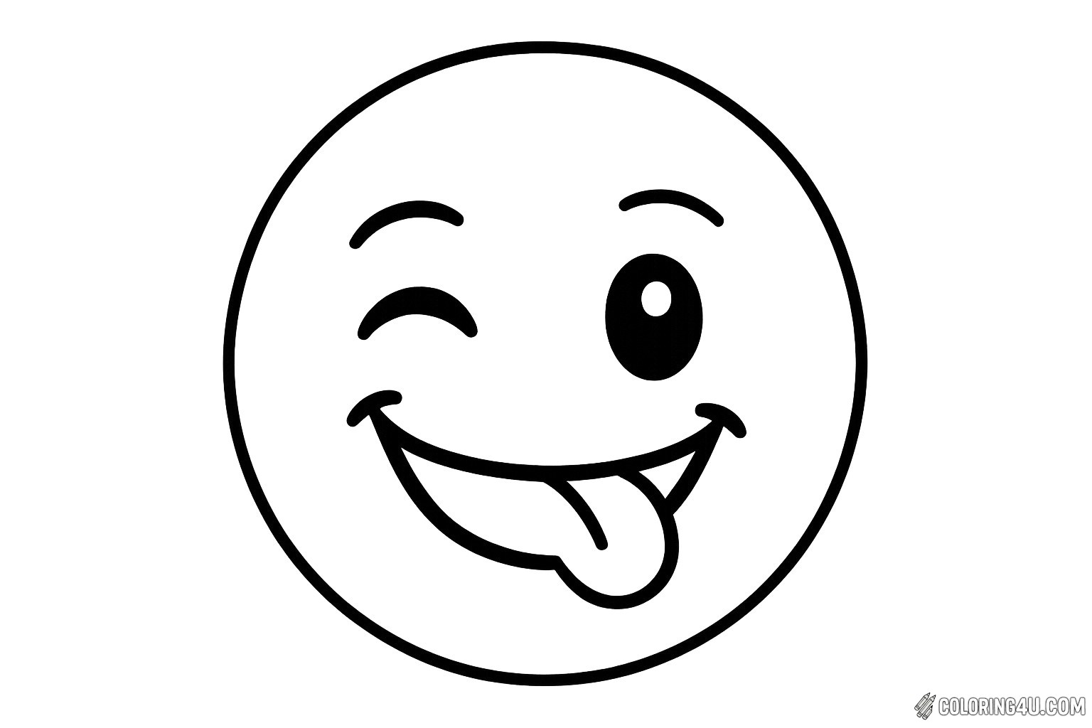 Winking Emoji Playful Expression