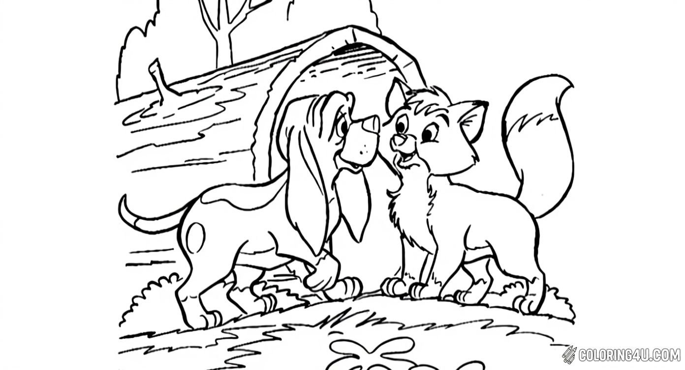 Fox And The Hound Copper And Tod Face To Face