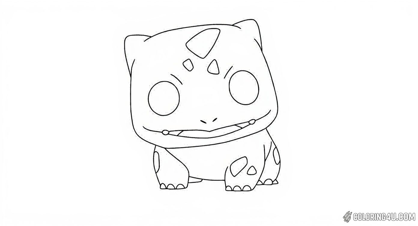 Bulbasaur Funko Pop Coloring Page