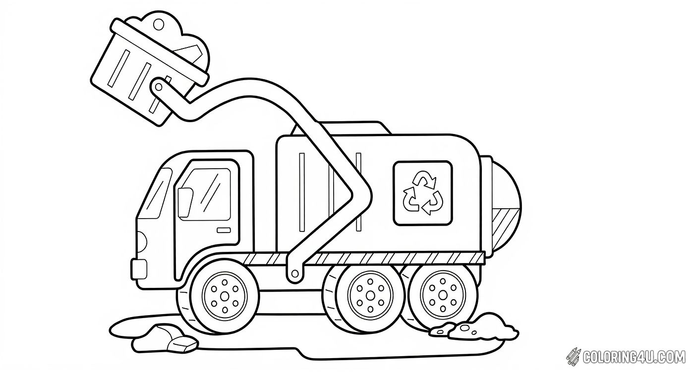 Trash Collector Garbage Truck With Crane