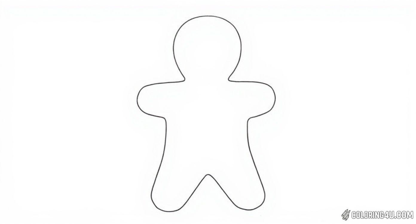 Blank Gingerbread Man Cutout Shape