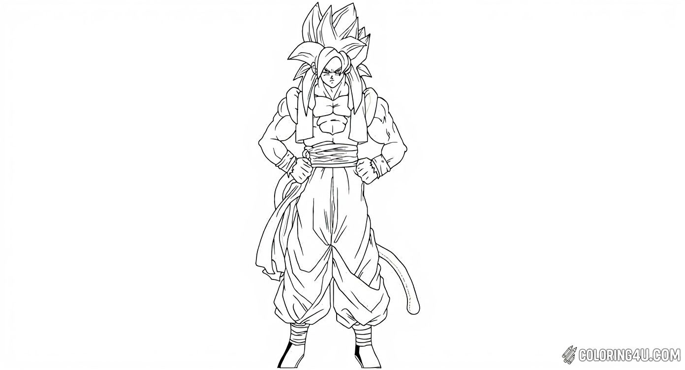 Gogeta Standing Ready With Tail