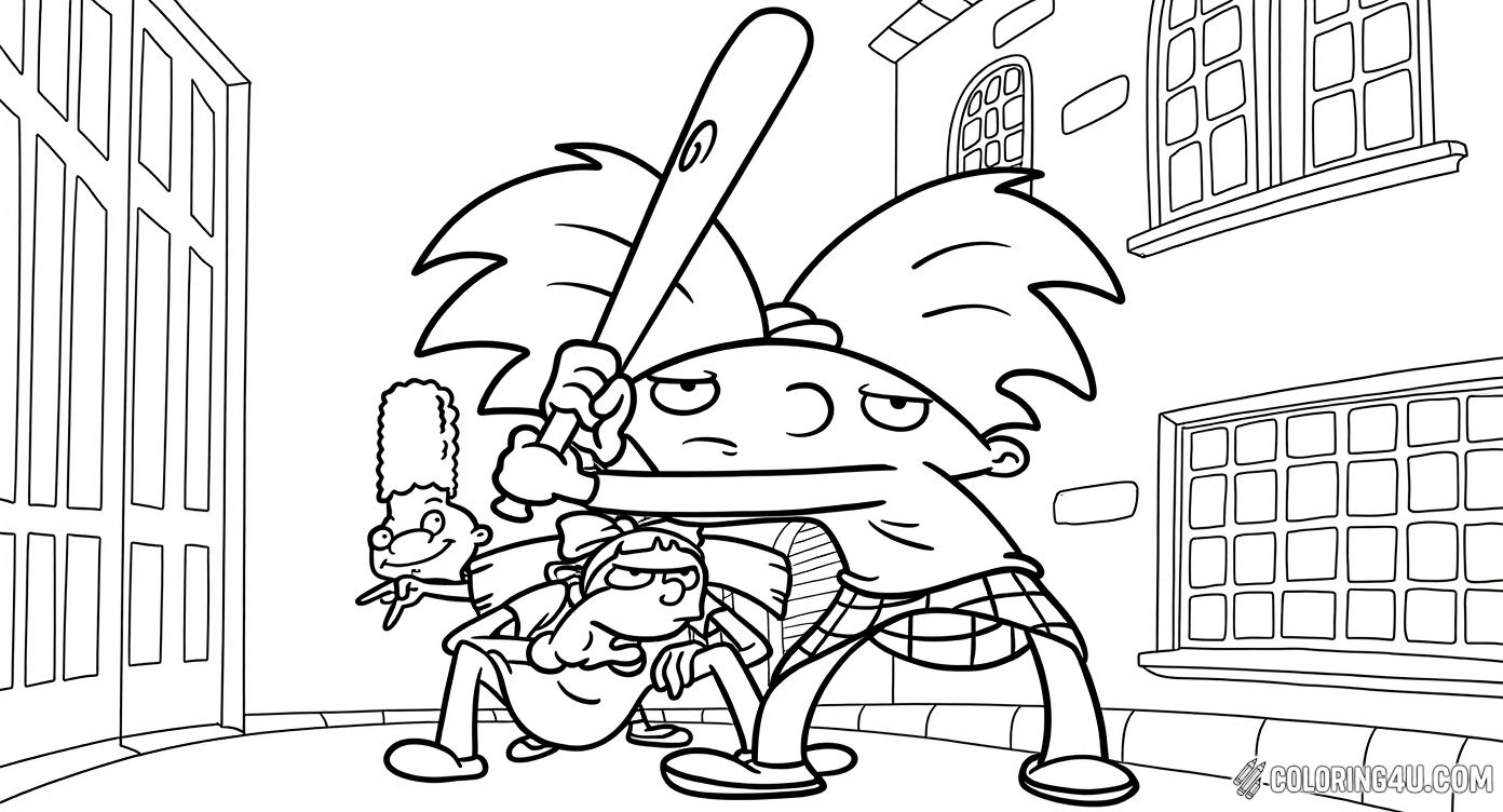Hey Arnold Baseball Action Scene