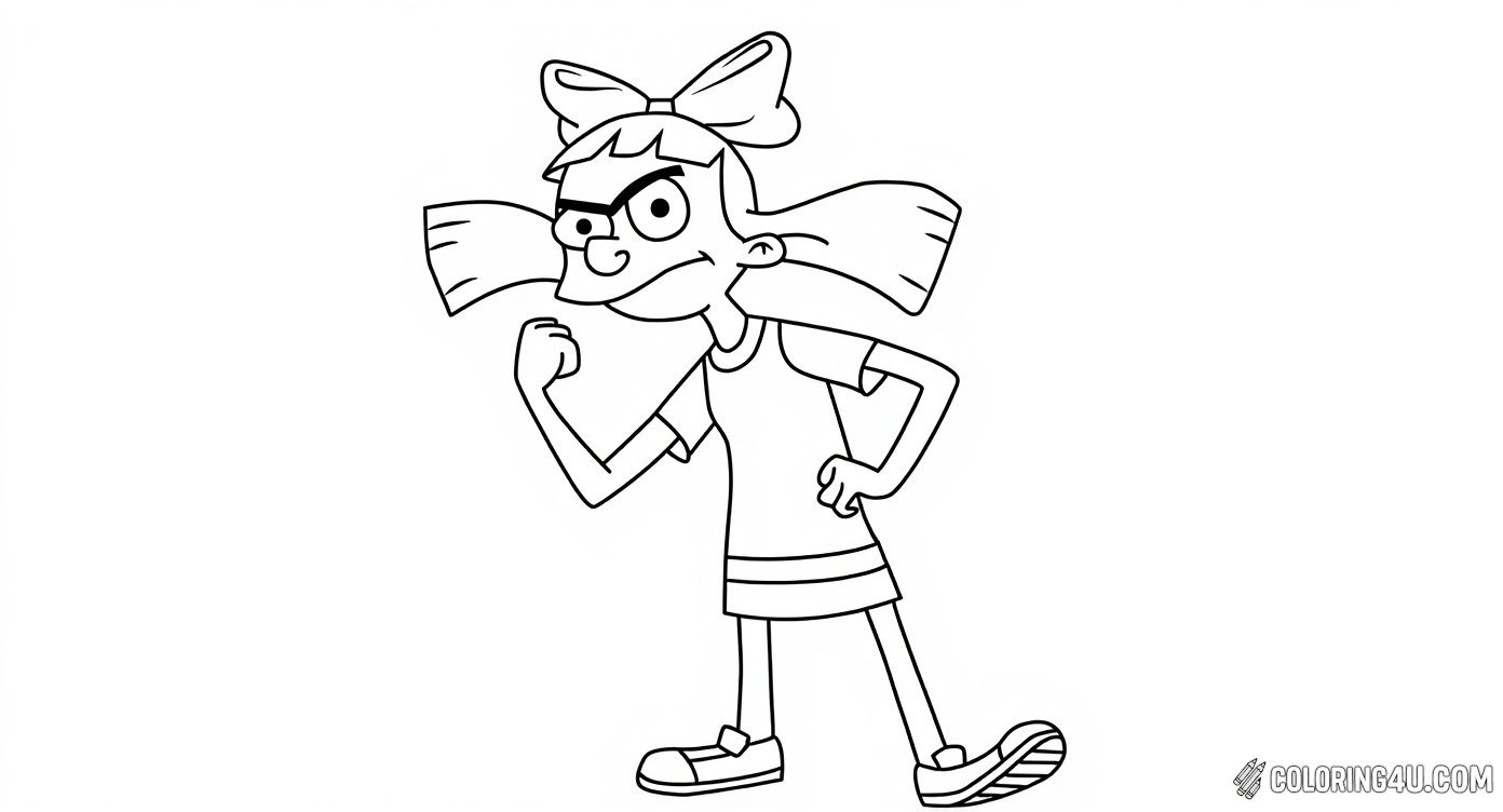 Hey Arnold Helga Pose Coloring Page