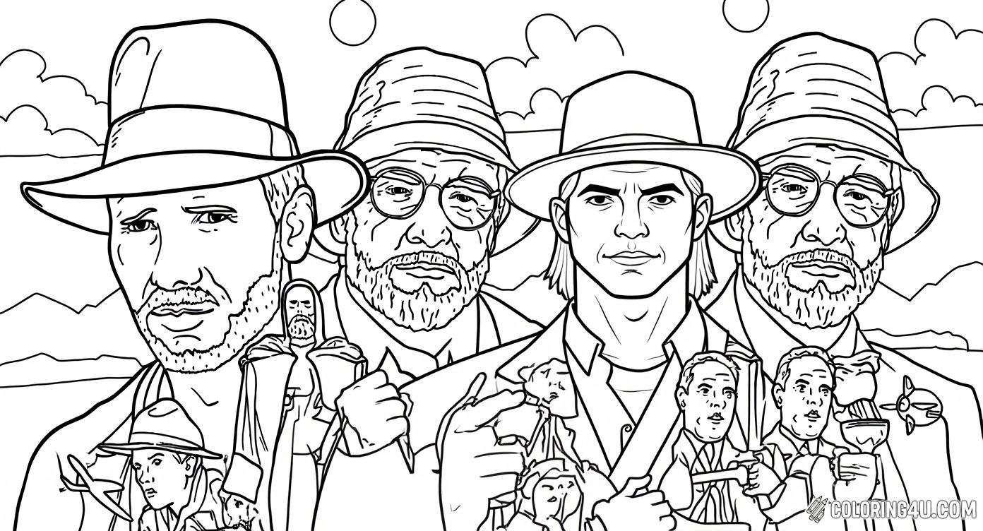 Indiana Jones And Movie Characters Collage
