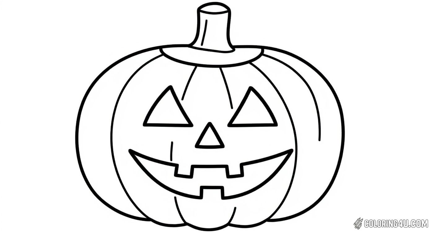 Simple Smiling Jack O Lantern Pumpkin