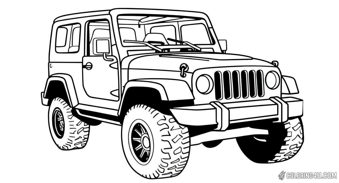 Classic Jeep With Bold Tires
