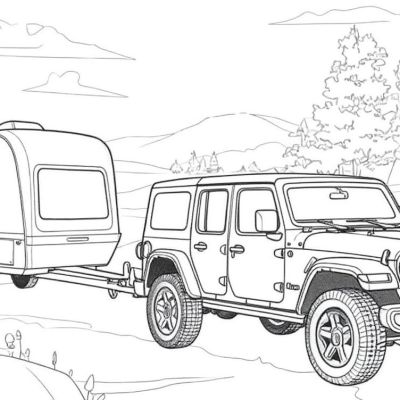 Printable coloring page of Thumb from the Jeep category.