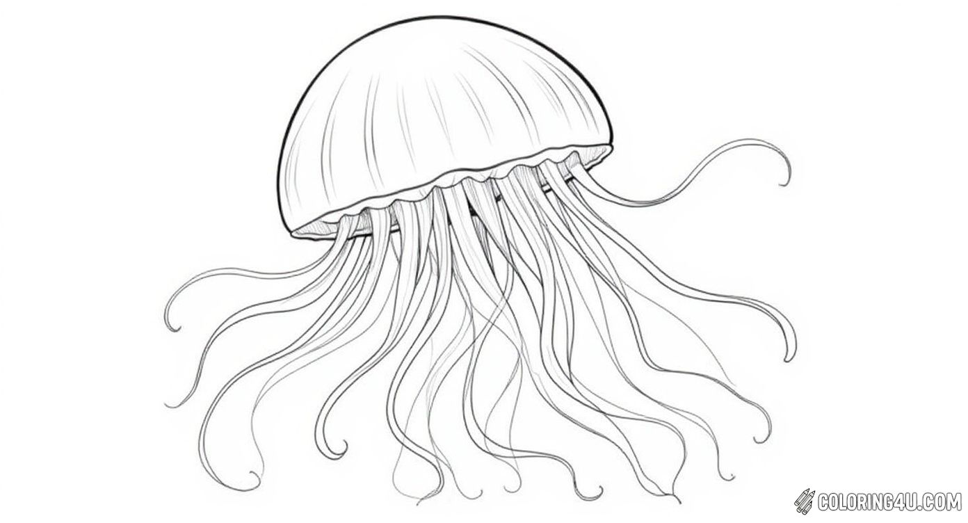 Realistic Jellyfish With Flowing Tentacles