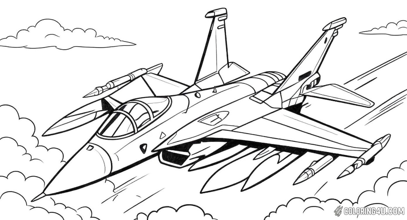 High Speed Jet Fighter Missiles Clouds