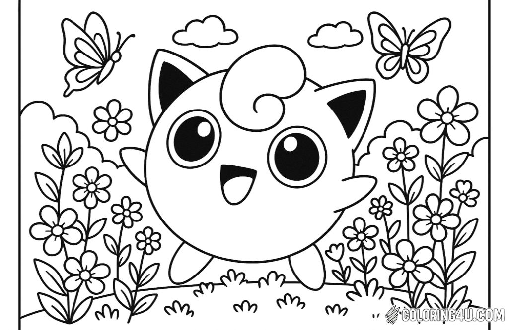 Jigglypuff Playing In The Garden