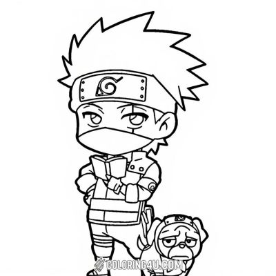 Printable coloring page of Thumb from the Kakashi category.