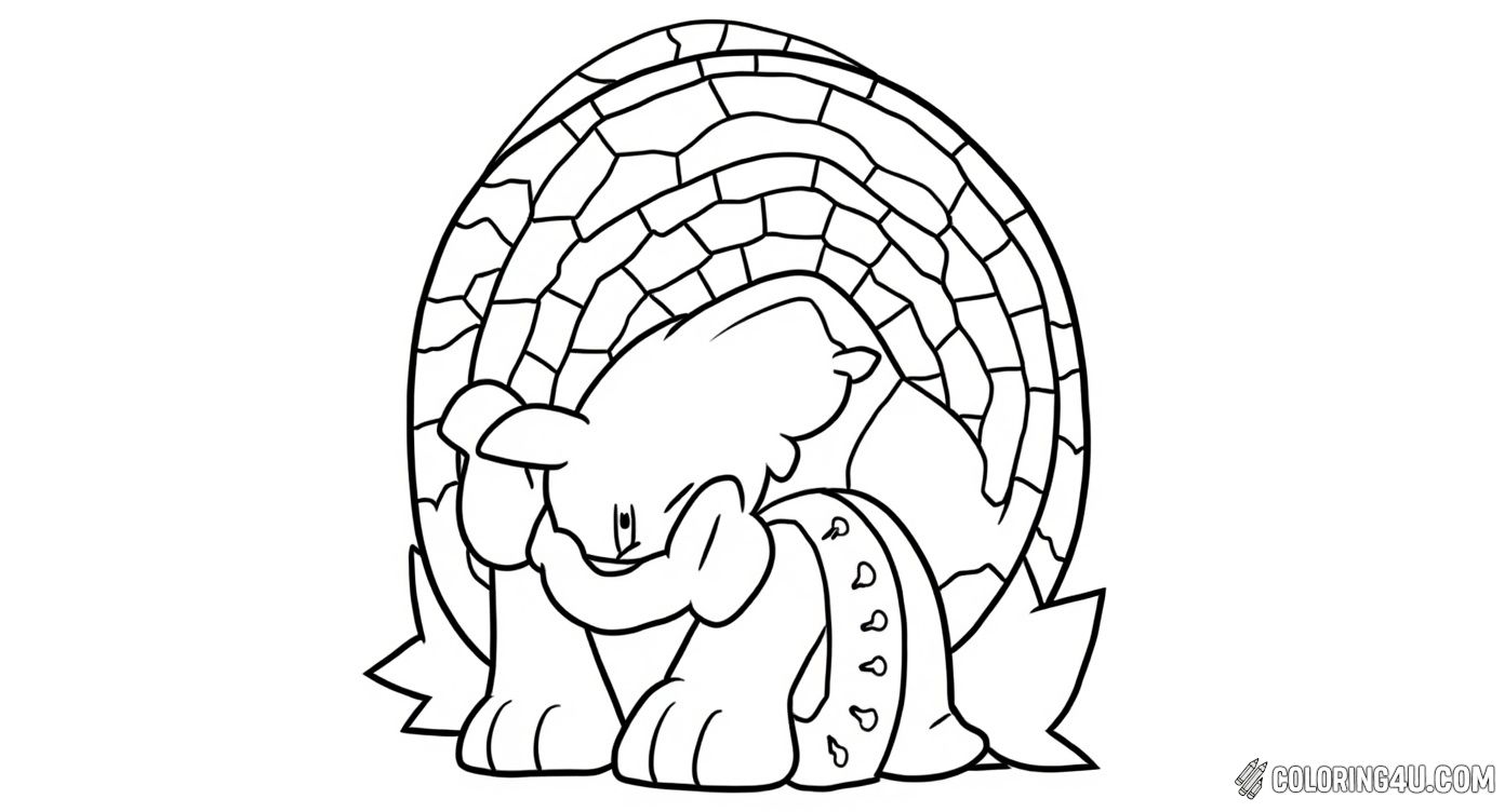 Knuckles The Echidna Classic Pose Coloring Page