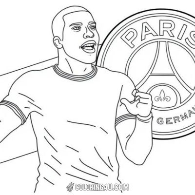 Printable coloring page of Thumb from the Kylian Mbappe category.