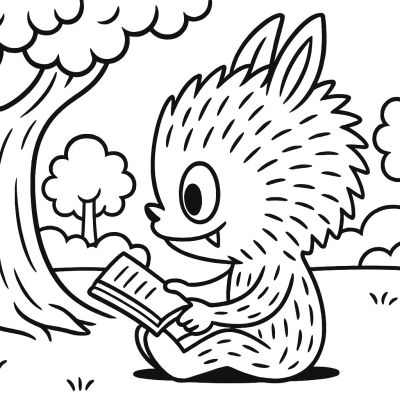 Printable coloring page of Thumb from the Labubu Dolls category.
