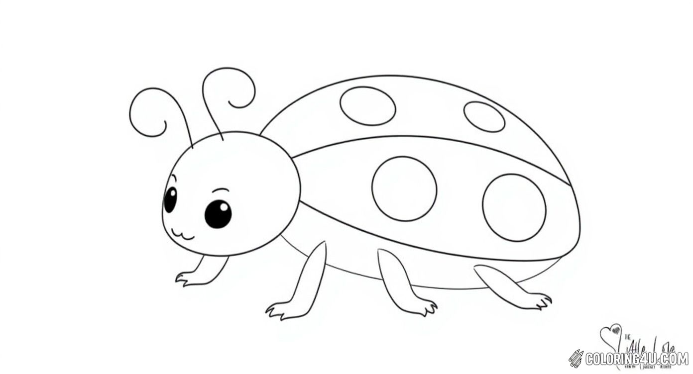 This simple and clear ladybug outline is perfect for younger kids or anyone who loves straightforward designs. It features a round ladybug with distinct spots, ready for a colorful makeover to brighten up any coloring book.