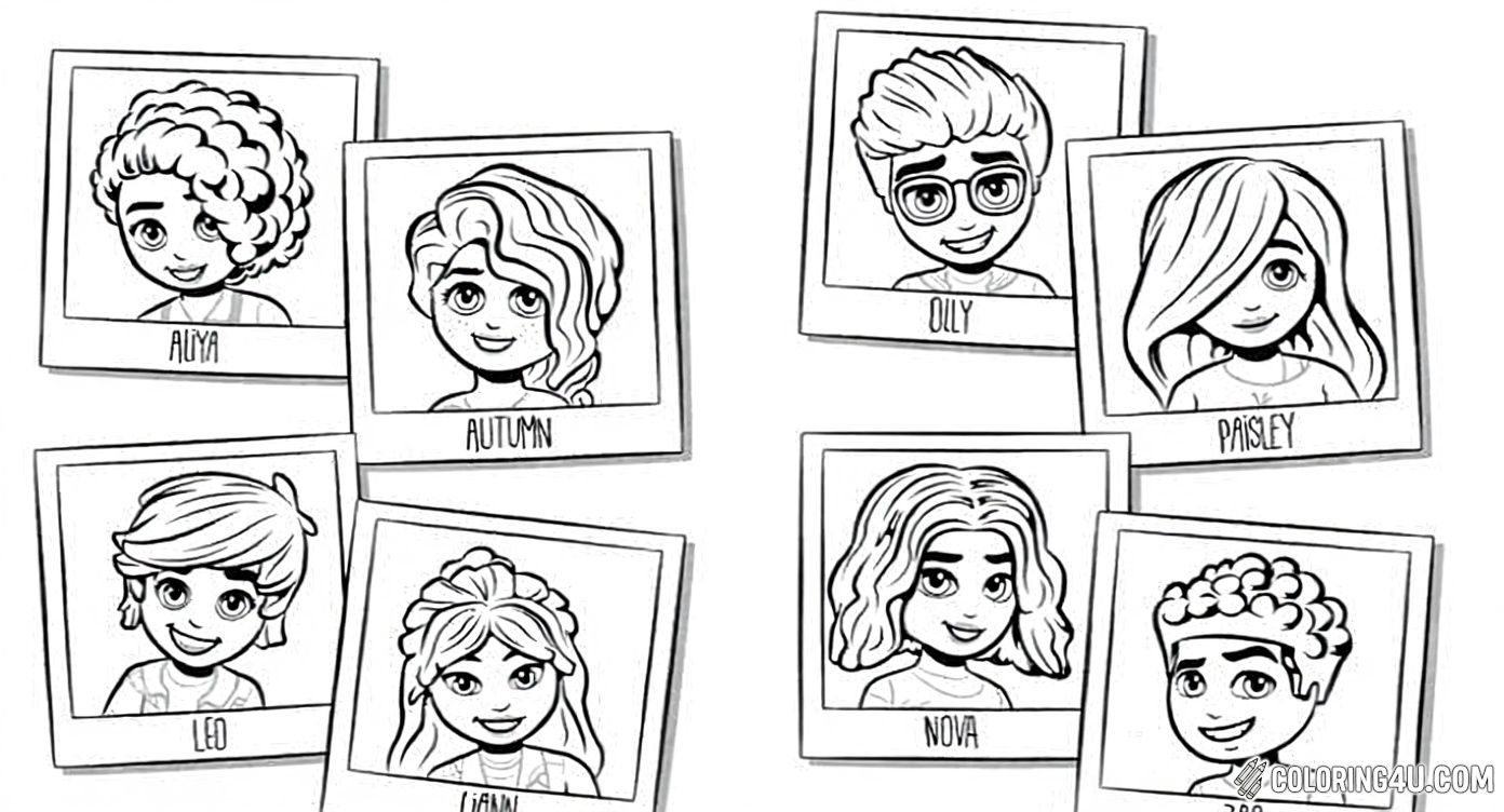 Lego Friends School Album Portraits