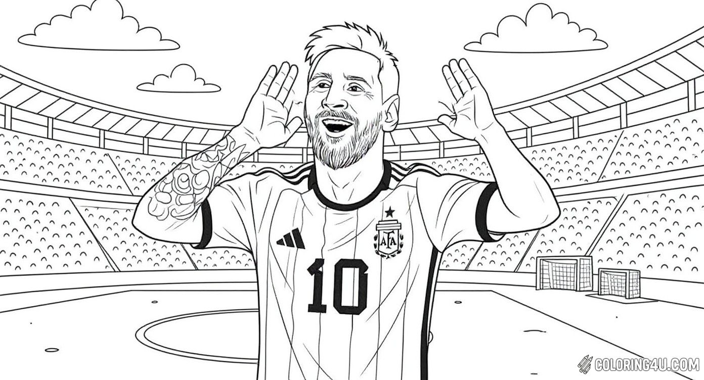 Lionel Messi Argentina Football Celebration