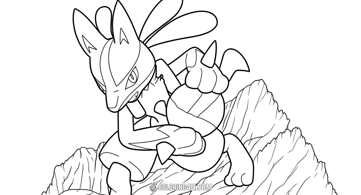 Lucario Pokemon Aura Sphere Action Card