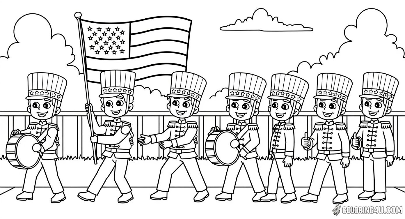 Memorial Day Drummer Boys Flag Parade