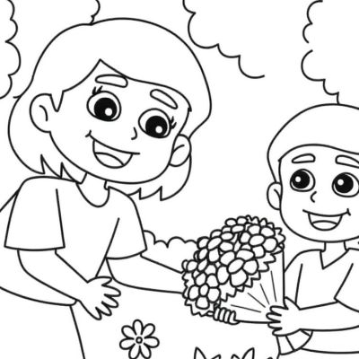 Printable coloring page of Thumb from the Mothers Day category.